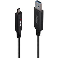 Lindy 10m USB 3.2 Gen 1 Type A to C Fibre Optic Hybrid Cable