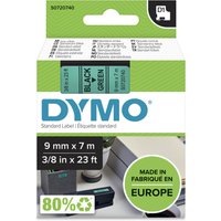 Dymo 40919/S0720740 DirectLabel-etikettes black on green 9mm x 7m for
