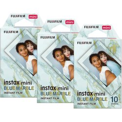 Fujifilm Instax Mini Instant Photo Film - Blue Marble - Pack Of 30