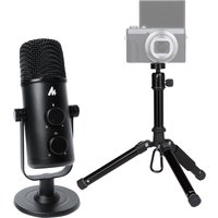 DeskTop USB C Microphone Studio Kit inc Portable Mid Tripod