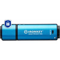 Kingston Technology IronKey 64GB USB-C Vault Privacy 50C AES-256 Encry