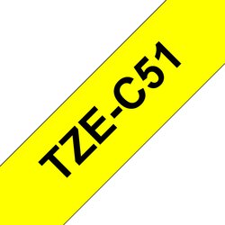 Brother TZE-C51 Directlabel Black On Yellow Laminat 24Mm X 5M For Brot Brother TZE-C51 Directlabel Black On Yellow Laminat 24Mm X 5M For Brot
