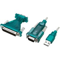 LogiLink USB 2.0 cable. USB-A/M to DB9/M + DB25/M (RS232). Win 11. 1.3