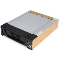 StarTech.com Black Aluminum 5.25in Rugged SATA Hard Drive Mobile Rack