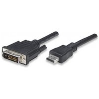 Techly ICOC-HDMI-D-018 video cable adapter 1.8 m DVI-D Black