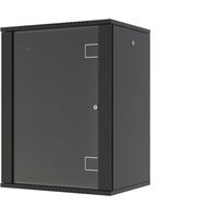 Lanview RWF16U45BL rack cabinet 16U Wall mounted rack Black