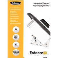 Fellowes A4 Glossy 80 Micron Laminating Pouch