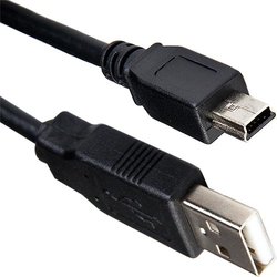 Cablenet 2M Usb 2.0 Type A Male - Usb Mini Type B Male Black Pvc Cable