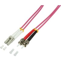 LogiLink LC/ST. 5 m InfiniBand/fibre optic cable Pink