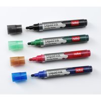 Nobo Liquid Ink Markers Bullet Tip 4 Pack