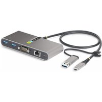 StarTech.com 2-Port USB-C Hub with Ethernet and RS-232. Attached USB-C