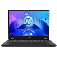 MSI Prestige 14 AI Evo Intel Core Ultra 7 155H Laptop 35.6 cm (14") Full HD+ 16 GB DDR5-SDRAM 1 TB SSD Wi-Fi 7 (802.11be) Windows 11 Pro Grey