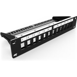 Digitus Modular Patch Panel 12-Port. Mounting: Rack Mounting Rack Capacity: 1U Product Colour: Black. Package Width: 270 Mm Package Depth: 120 Mm Package Weight: 171.212 G. Country Of Origin: China