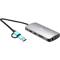i-tec USB 3.0 USB-C/Thunderbolt 3x Display Metal Nano Dock with LAN +