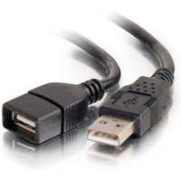 C2G 6.6ft (2m) USB 2.0 A Male to A Female Extension Cable - Black