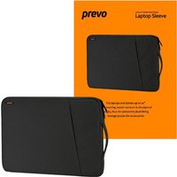 PREVO 14 Inch Laptop Sleeve. Side Pocket. Cushioned Lining. Black