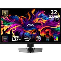MSI MAG 322UP QD-OLED E16 31.5" 4K Ultra HD OLED 165Hz 0.03ms USB-C FreeSync Height Adjustable Gaming Monitor