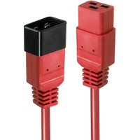 Lindy 3m IEC C19 to C20 Extension Cable. Red