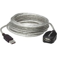 Manhattan USB-A Active Extension Cable. 5m. Male to Female. USB 2.0. 4