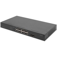 Digitus 16-Port Gigabit Netzwerkswitch. 19 Zoll. unmanaged.2 Uplink Po