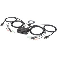 StarTech.com 2 Port DisplayPort KVM Switch - 4K 60Hz - Compact Dual Po