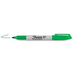 Sharpie Fine Point Permanent Marker Fine Tip Green 12 Pc(S)