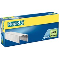 Rapid Staples Standard 26/6 Galvanized Box of 5000