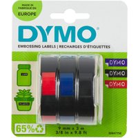 Dymo S0847750 Embossing tape 3D black red blue Blister 9mmx3m for Dymo