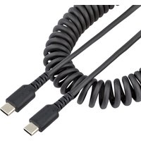 StarTech.com 1.6ft (50cm) USB-C Fast Charging Cable. Rugged. Coiled. C