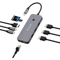 Verbatim CMH-09 USB Type-C 10000 Mbit/s Silver
