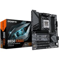 GIGABYTE B650 EAGLE Motherboard - AMD Ryzen 9000 Series CPUs, 12+2+2 Phases VRM, up to 7600MHz DDR5 (OC), 1xPCIe 5.0 + 2xPCIe 4.0 M.2, GbE LAN, USB 3.2 Gen 2