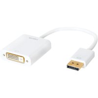 LogiLink CV0058B video cable adapter 0.15 m DisplayPort DVI White