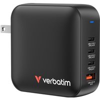 Verbatim Mini GaN Charger 165W 4 Port US plug with EU and UK adaptors
