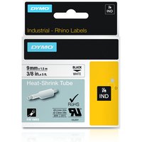 Dymo 18053/S0718280 Heat Shrink Tubes black / white 9mm x 1.5m for Dym