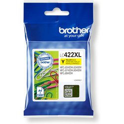 Brother LC-422XLY Ink Cartridge Yellow High-Capacity. 1.5K Pages For B
