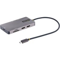 StarTech.com USB C Multiport Adapter. Dual HDMI Video. 4K 60Hz. 2Pt 5G