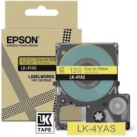Epson C53S672104/LK-4YAS DirectLabel-etikettes gray on yellow 12mm x 8