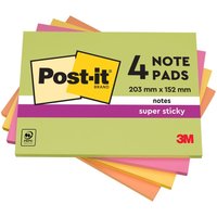 Post-It Super Sticky Meeting Pad 152x101mm 45 Sheets Neon Colours (Pac