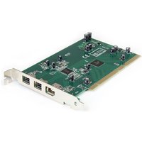 StarTech.com 3 Port 2b 1a PCI 1394b FireWire Adapter Card with DV Edit