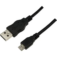 LogiLink 1.8m USB/microUSB USB cable USB 2.0 USB A Micro-USB B Black