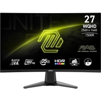 MSI MAG 27CQ6F 27" Wide Quad HD Rapid VA 180Hz 0.5ms AMD FreeSync Curved Gaming Monitor