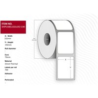 Capture SHIPLABEL102X192-C76 printer label White