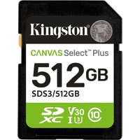 Kingston Technology 512GB SDXC Canvas Select Plus Gen3 150MB/s C10 UHS