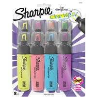 Sharpie Tank Highlighters Clearview Assorted Colours Pack of 8