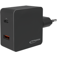 LogiLink Typhoon USB Wall Charger. 2port. USB-AF & USB-CF. 18W. w/