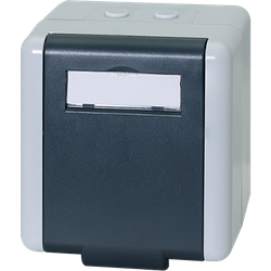 Logilink Outdoor Surface-Mounted Box For 2 RJ45 Cat.6A Keystone Module