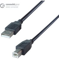USB 2 Connector Cable A Male to B Male - High Speed - P