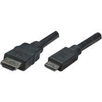 Manhattan HDMI to Mini HDMI Cable. 4K@30Hz 1.8m. Male to Male. Black.