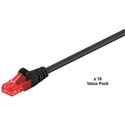 Microconnect V-UTP601SVP Networking Cable Black 1 M Cat6 U/Utp (Utp)