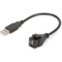 Digitus USB 2.0 Keystone Module with 16 cm cable (Female/Male)